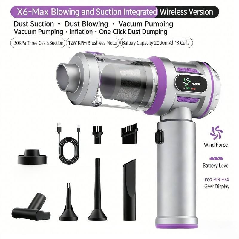 X6-Max blowing and suction vacuum